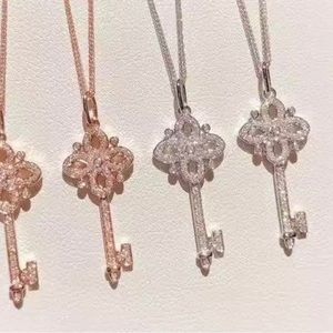 Silver key to the heart necklace